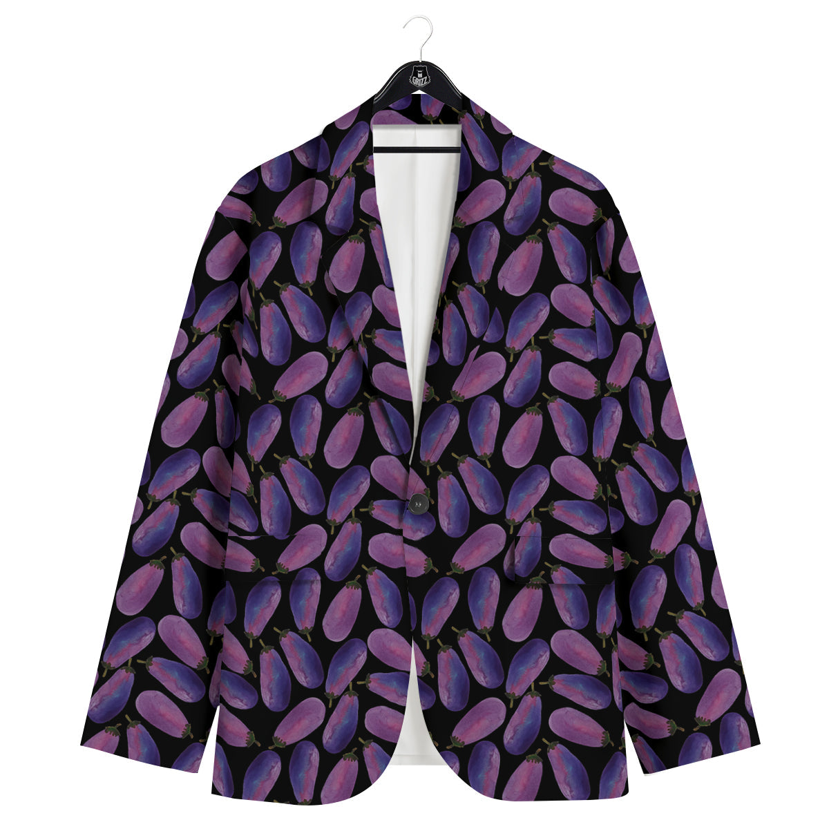 Eggplant Watercolor Print Pattern Men's Sport Coat-grizzshop