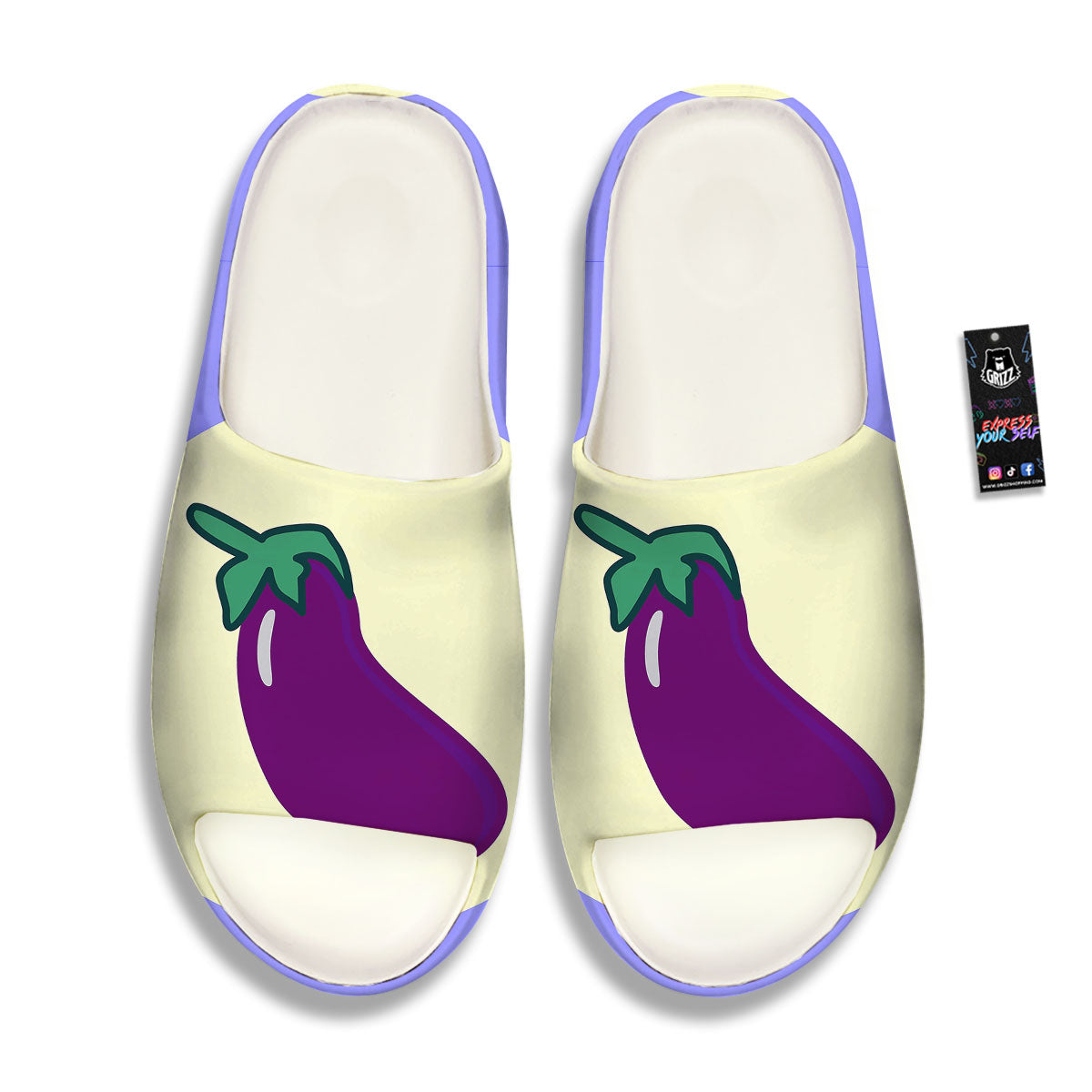 Eggplant Print Sandals-grizzshop