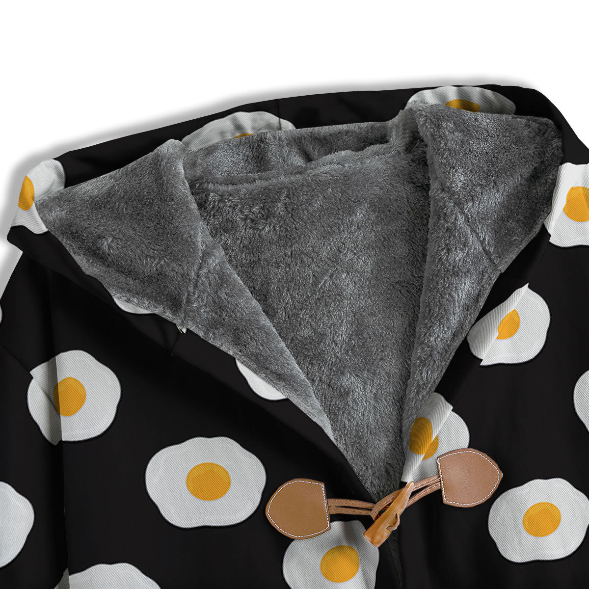 Eggs Black Fried Print Pattern Men's Windbreaker Jacket-grizzshop