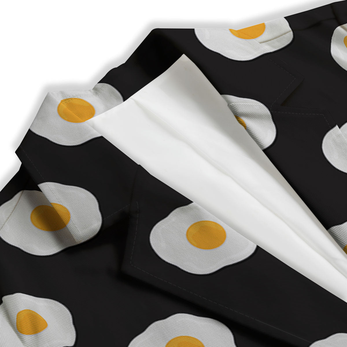 Eggs Black Fried Print Pattern Women's Blazer-grizzshop