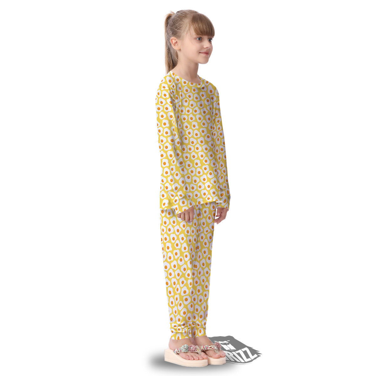 Eggs Print Pattern Kid's Pajamas-grizzshop