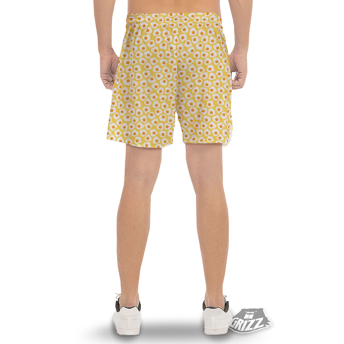 Eggs Print Pattern Men's Gym Shorts-grizzshop