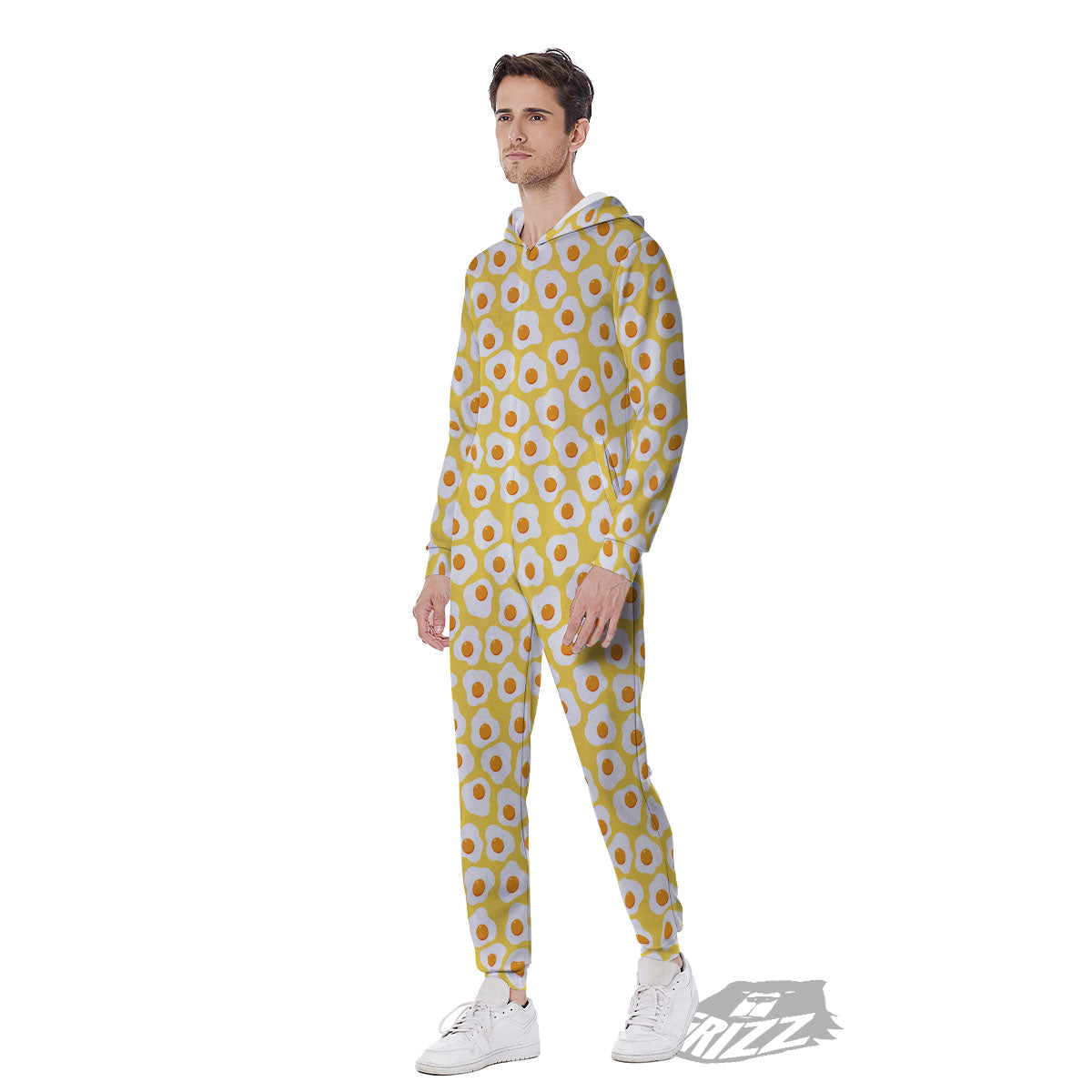 Eggs Print Pattern Men's Jumpsuit-grizzshop
