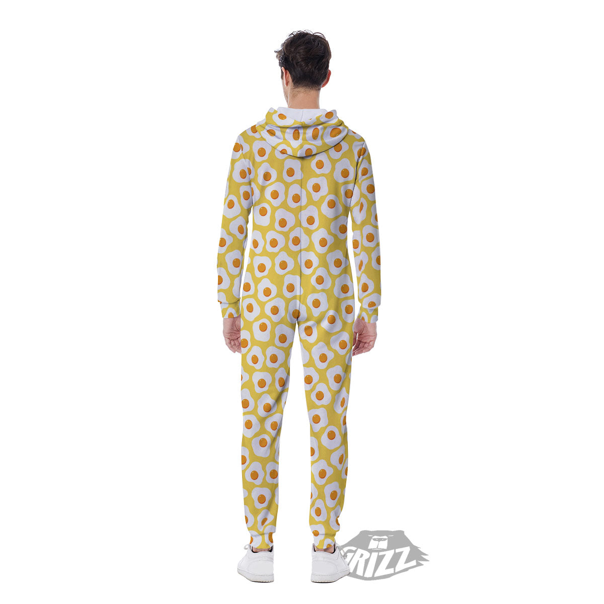 Eggs Print Pattern Men's Jumpsuit-grizzshop