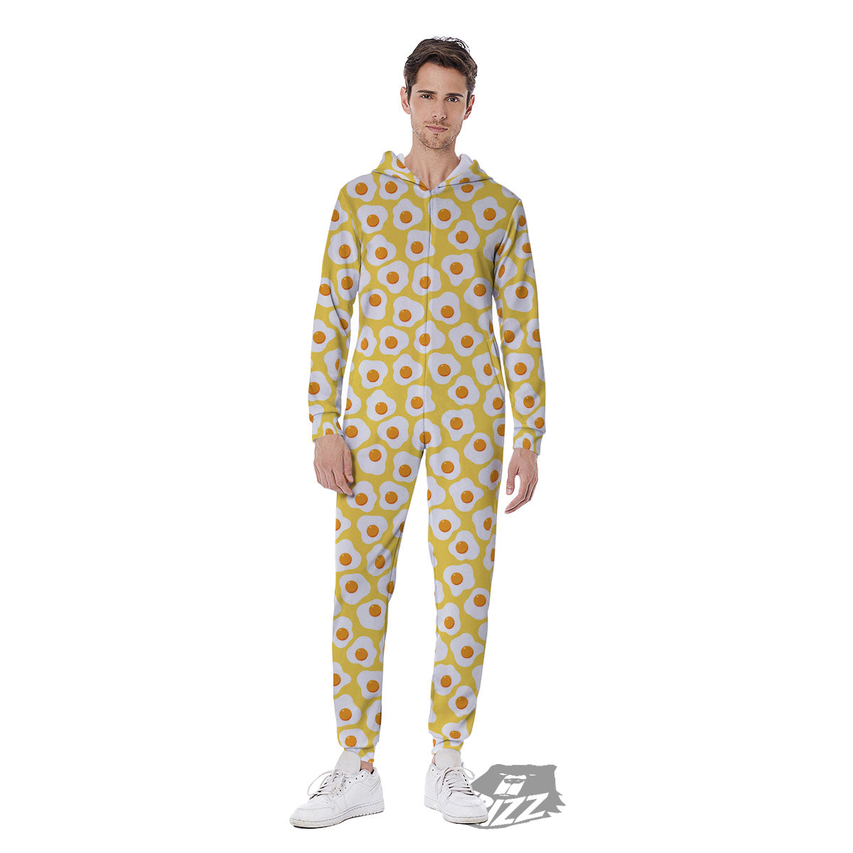 Eggs Print Pattern Men's Jumpsuit-grizzshop