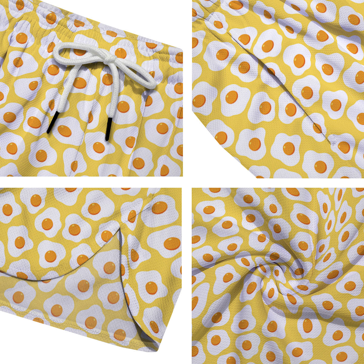 Eggs Print Pattern Men's Running Shorts-grizzshop