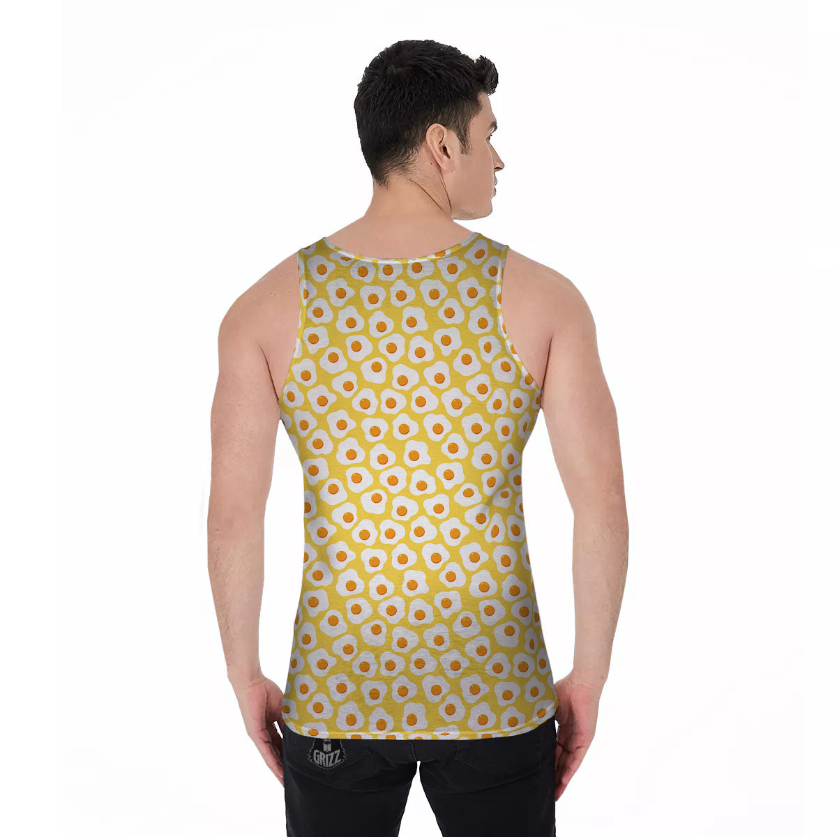 Eggs Print Pattern Men's Tank Top-grizzshop