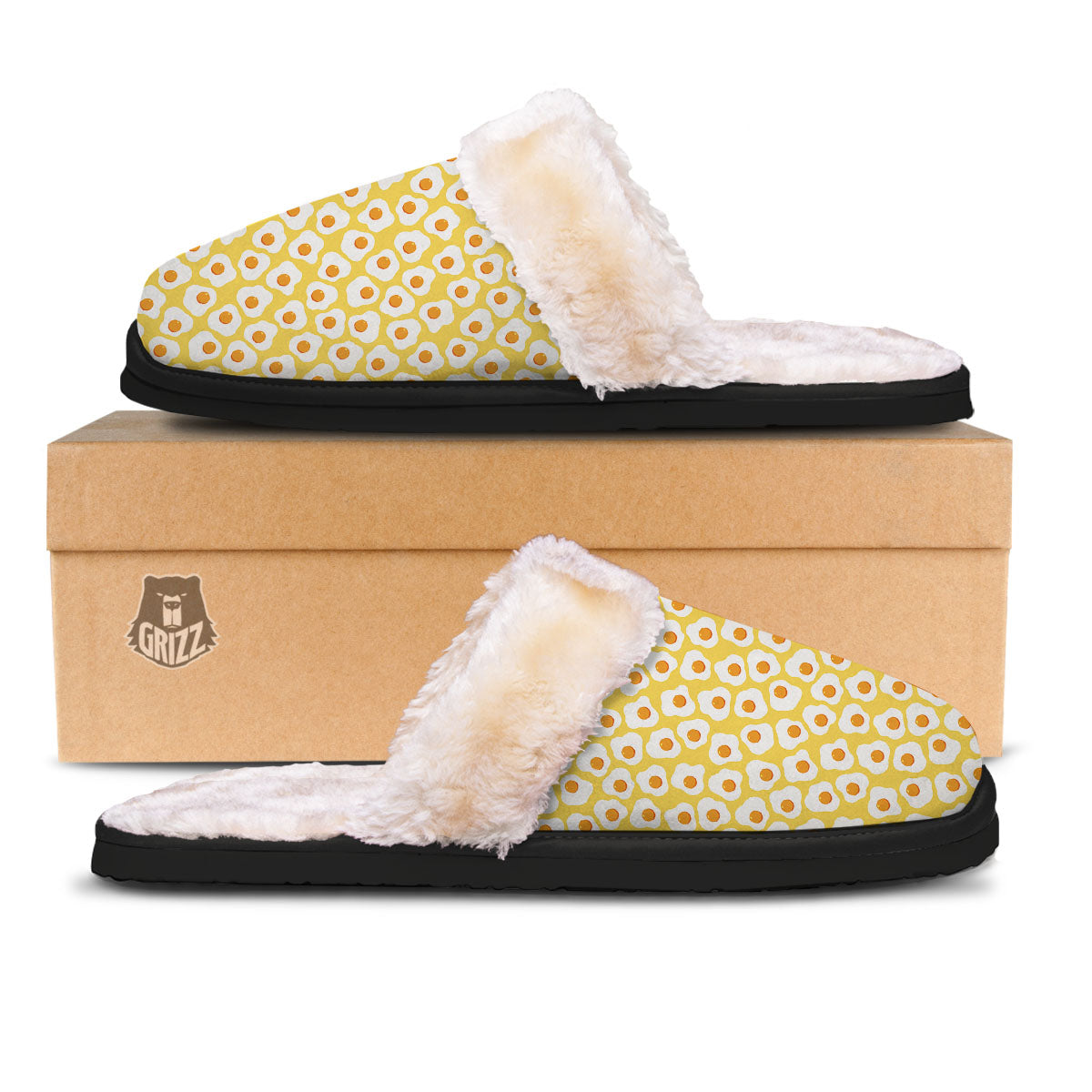 Eggs Print Pattern Slippers-grizzshop