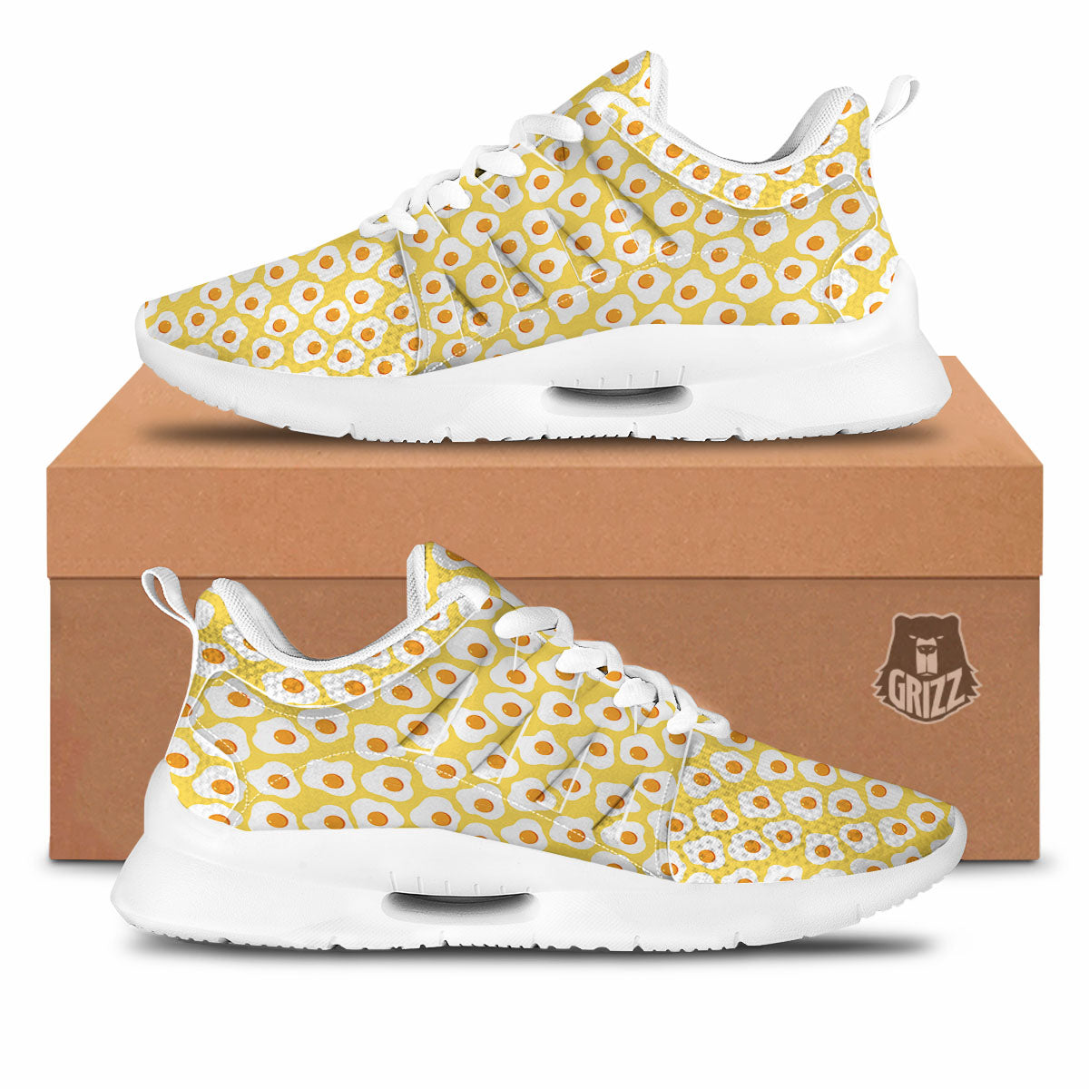Eggs Print Pattern Tennis Shoes-grizzshop