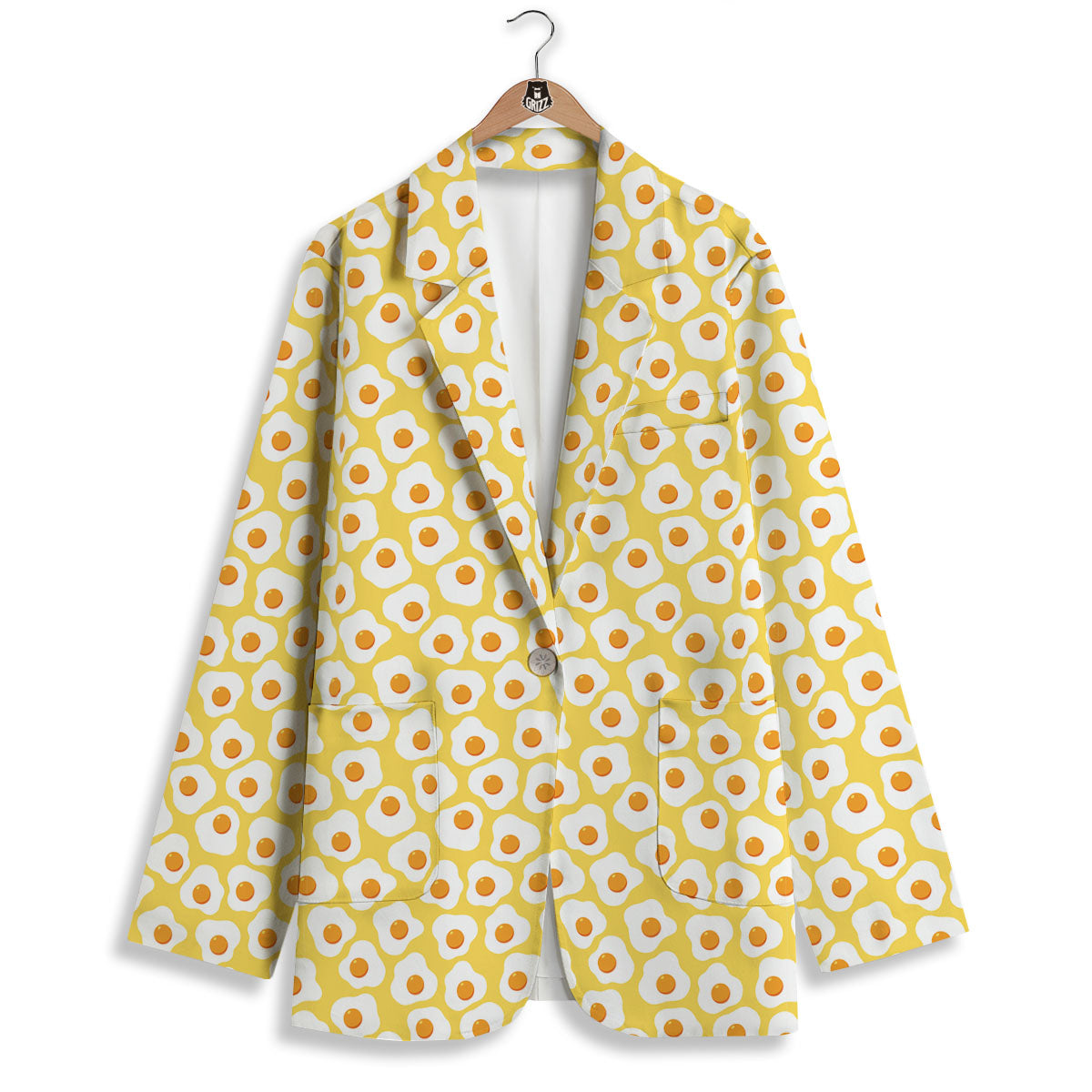 Eggs Print Pattern Women's Blazer-grizzshop