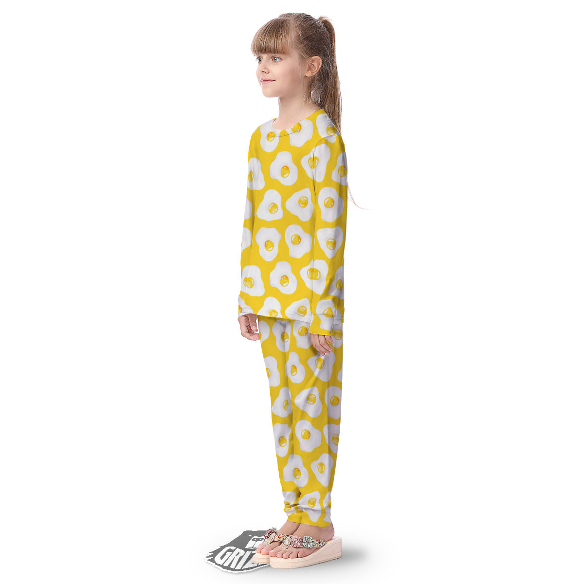 Eggs Yellow Print Pattern Kid's Pajamas-grizzshop