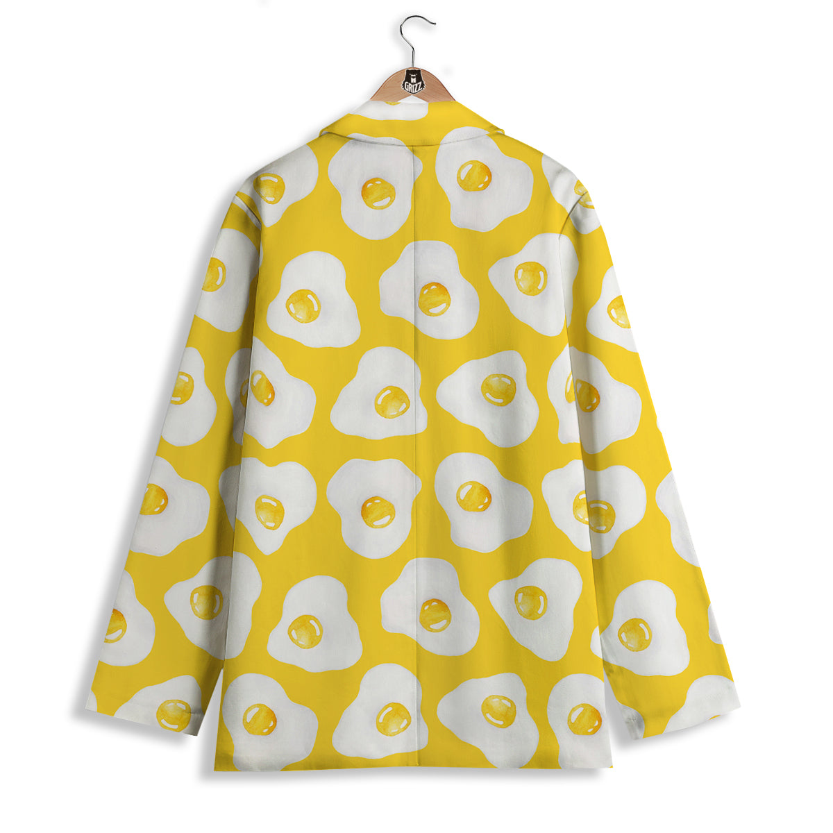 Eggs Yellow Print Pattern Women's Blazer-grizzshop