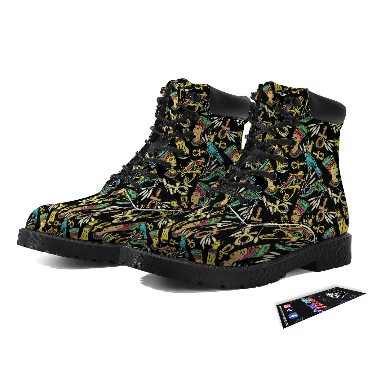 Egypt Ancient Print Pattern Boots-grizzshop
