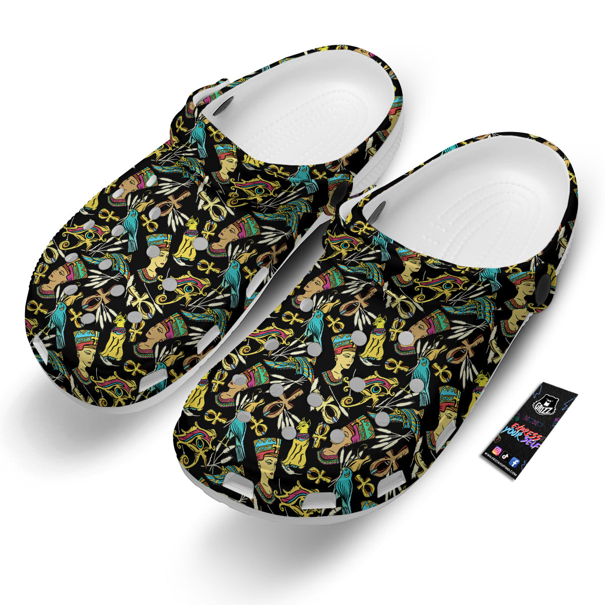 Egypt Ancient Print Pattern Clog-grizzshop