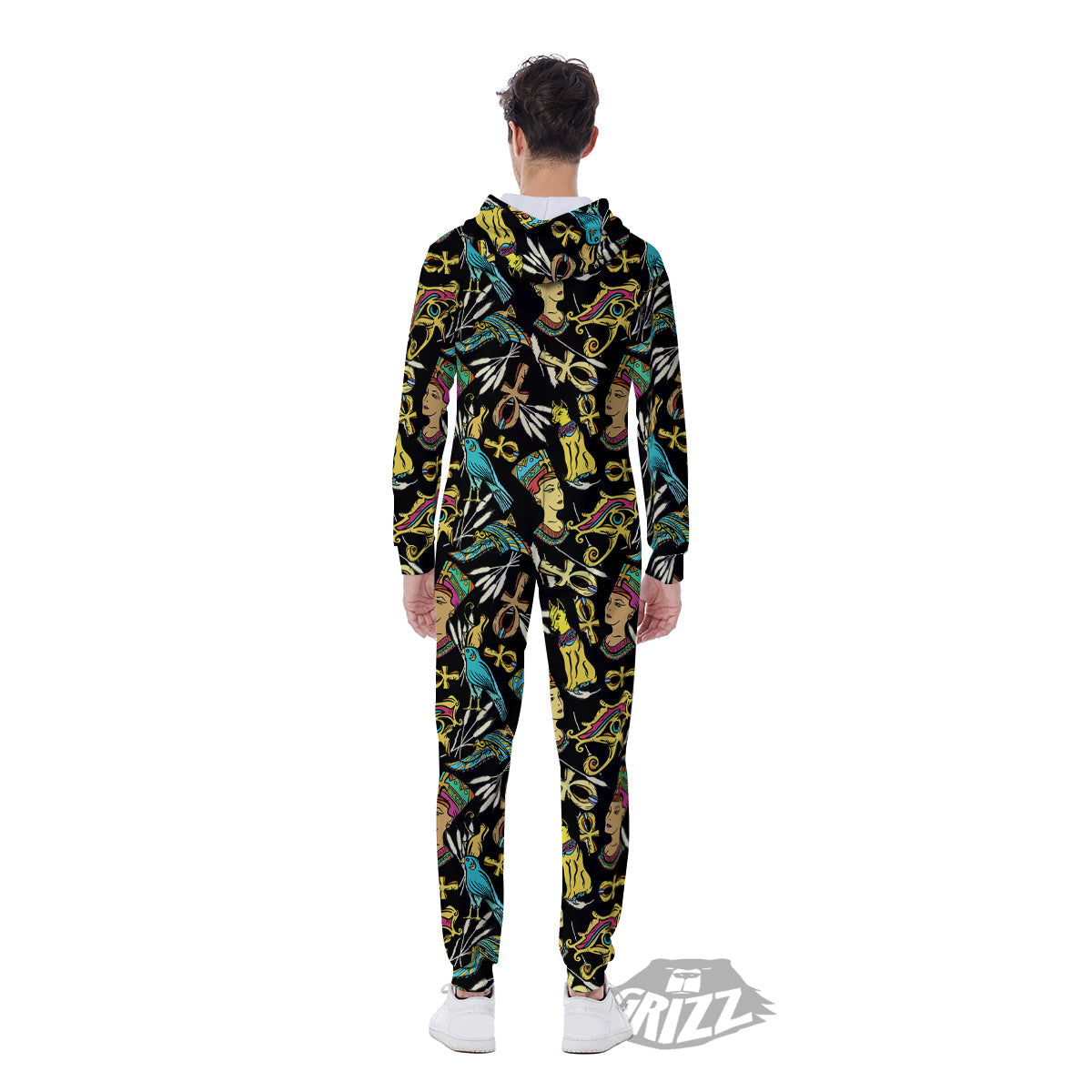 Egypt Ancient Print Pattern Men's Jumpsuit-grizzshop