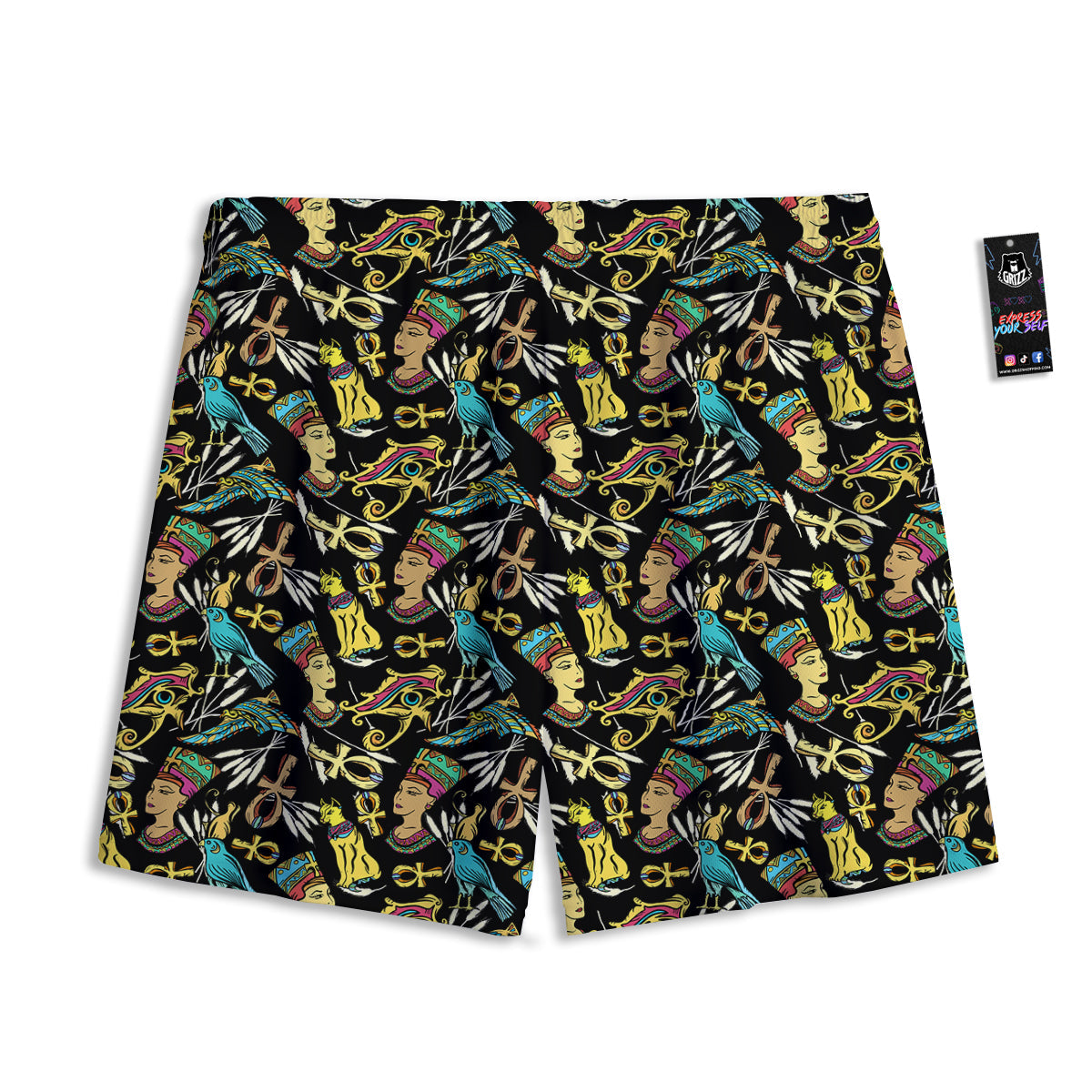 Fossil Dino Skeleton Print Pattern Mesh Shorts