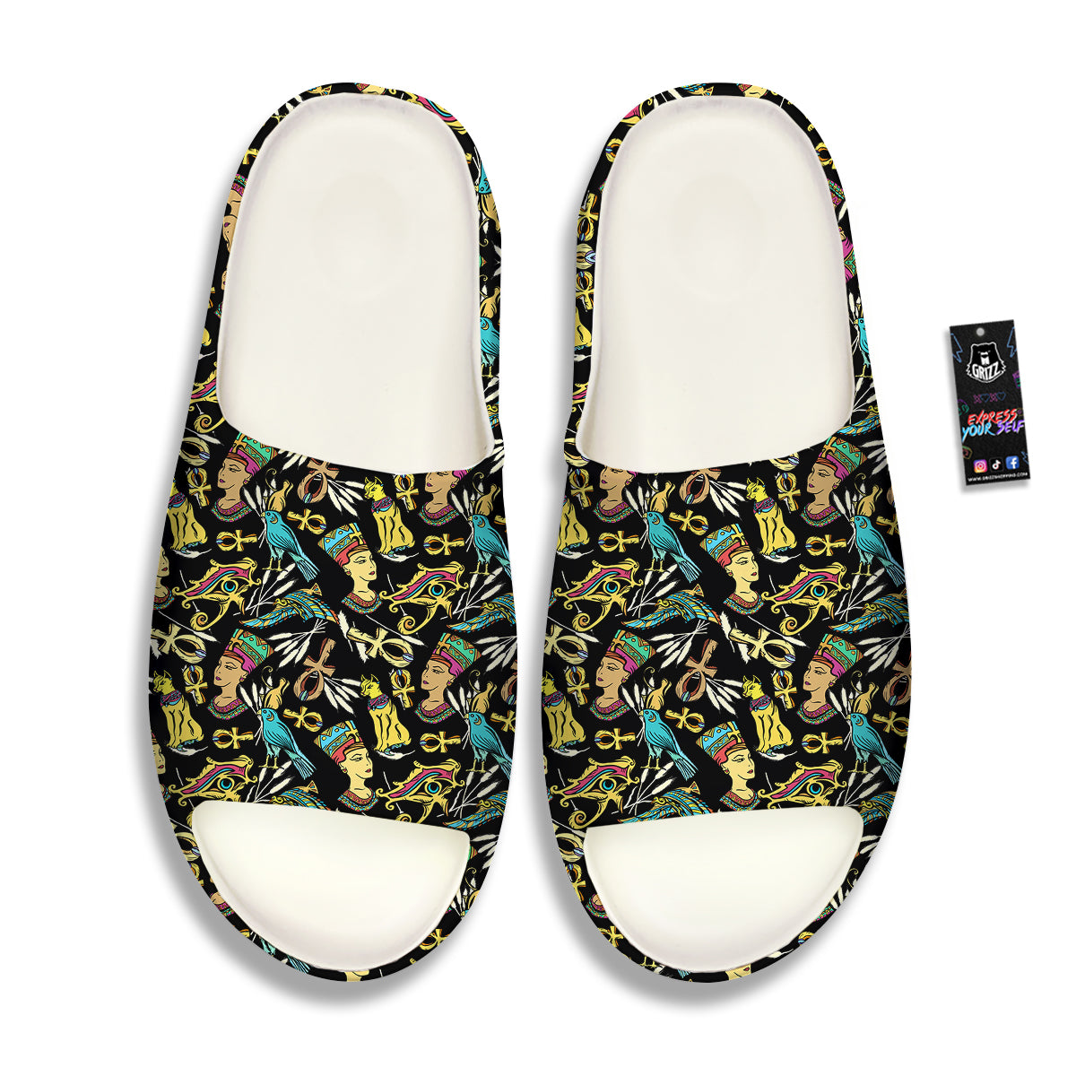 Egypt Ancient Print Pattern Sandals-grizzshop