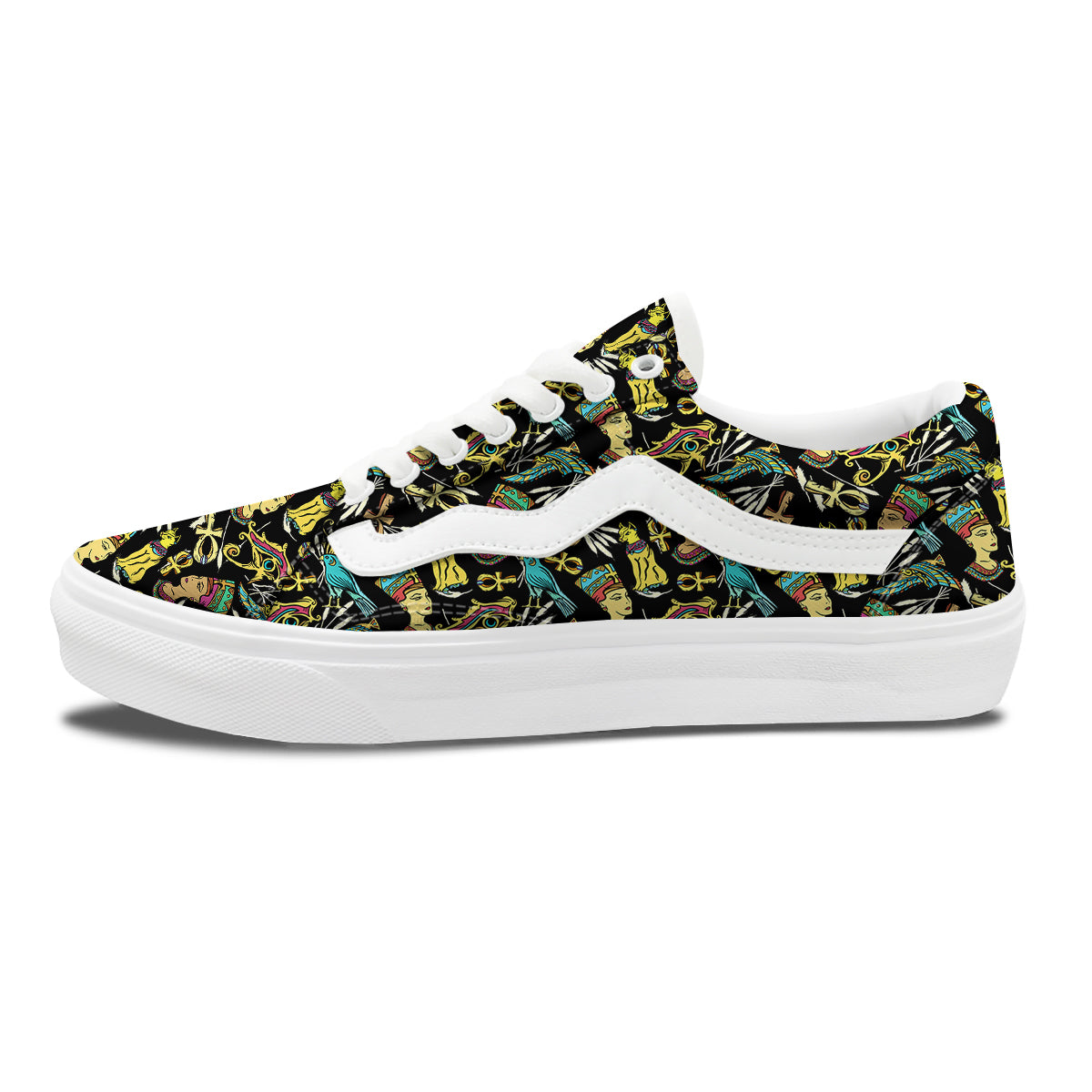 Egypt Ancient Print Pattern Skate Shoes-grizzshop
