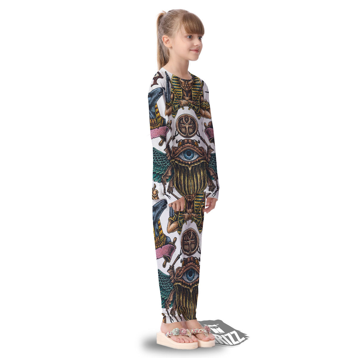 Egypt Hand Drawn Print Kid's Pajamas-grizzshop