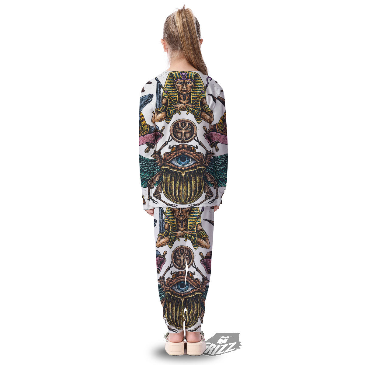 Egypt Hand Drawn Print Kid's Pajamas-grizzshop