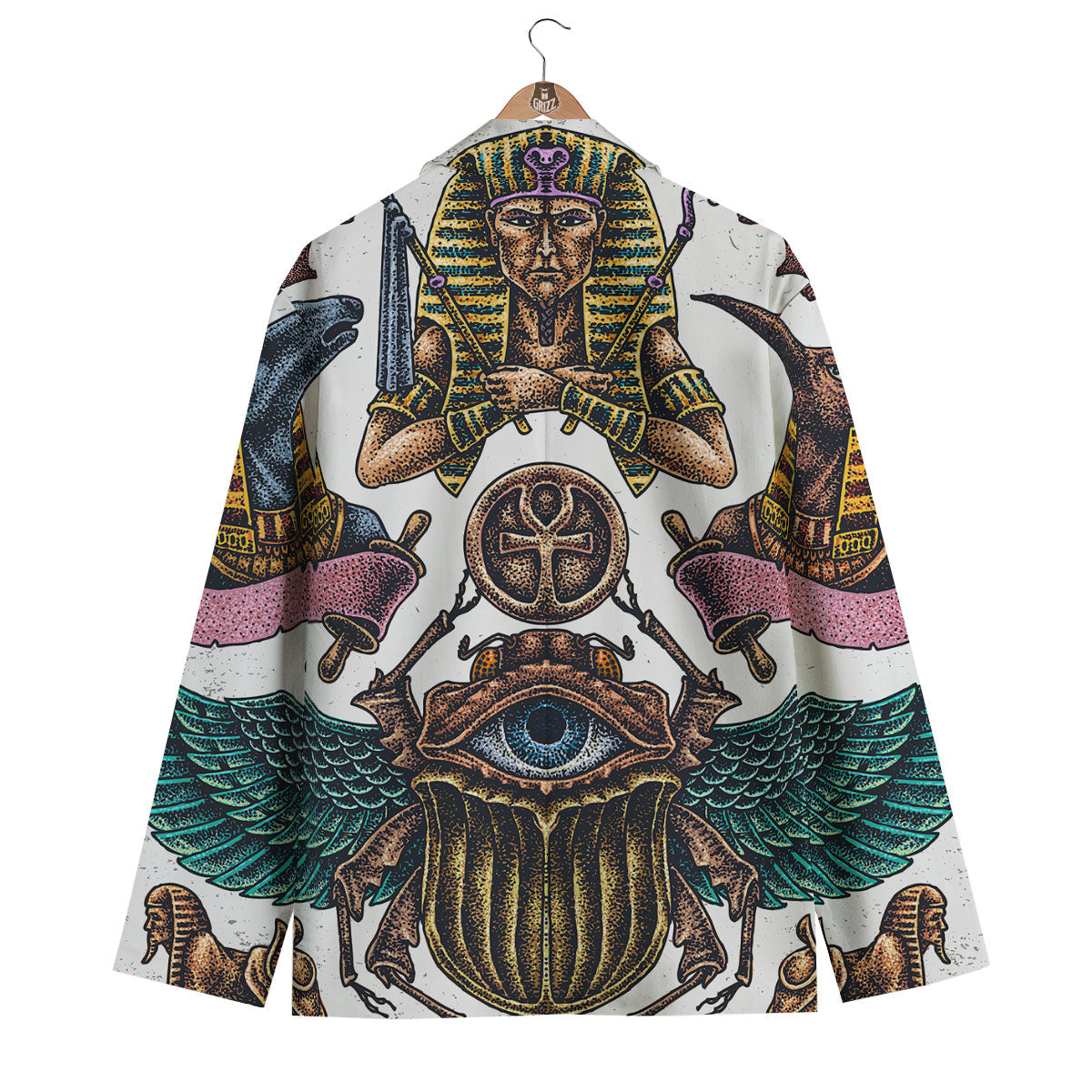 Egypt Hand Drawn Print Men's Blazer-grizzshop