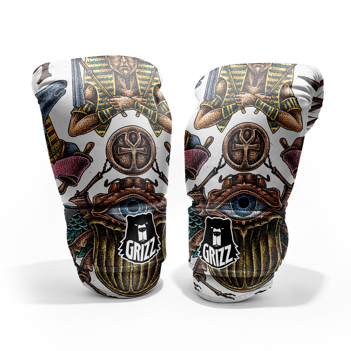 Egypt Hand Drawn Print Pro Boxing Glove