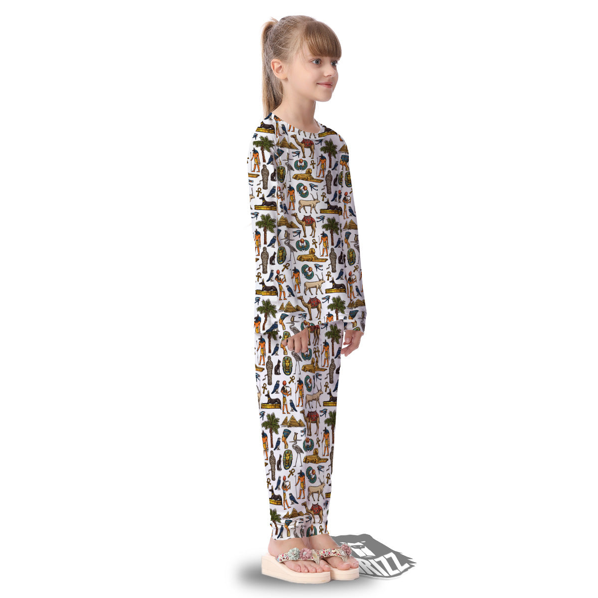Egypt Religion Symbols Print Pattern Kid's Pajamas-grizzshop