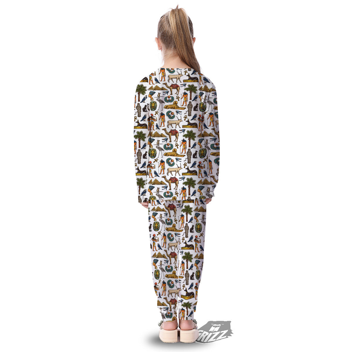 Egypt Religion Symbols Print Pattern Kid's Pajamas-grizzshop