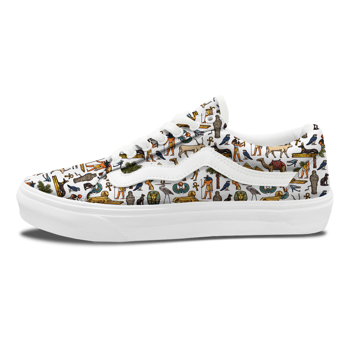 Egypt Religion Symbols Print Pattern Skate Shoes-grizzshop