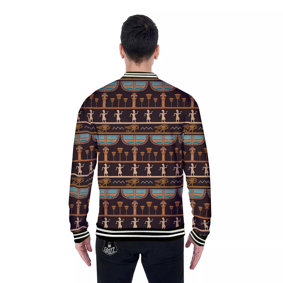 Egypt Tribal Print Pattern Baseball Jacket-grizzshop