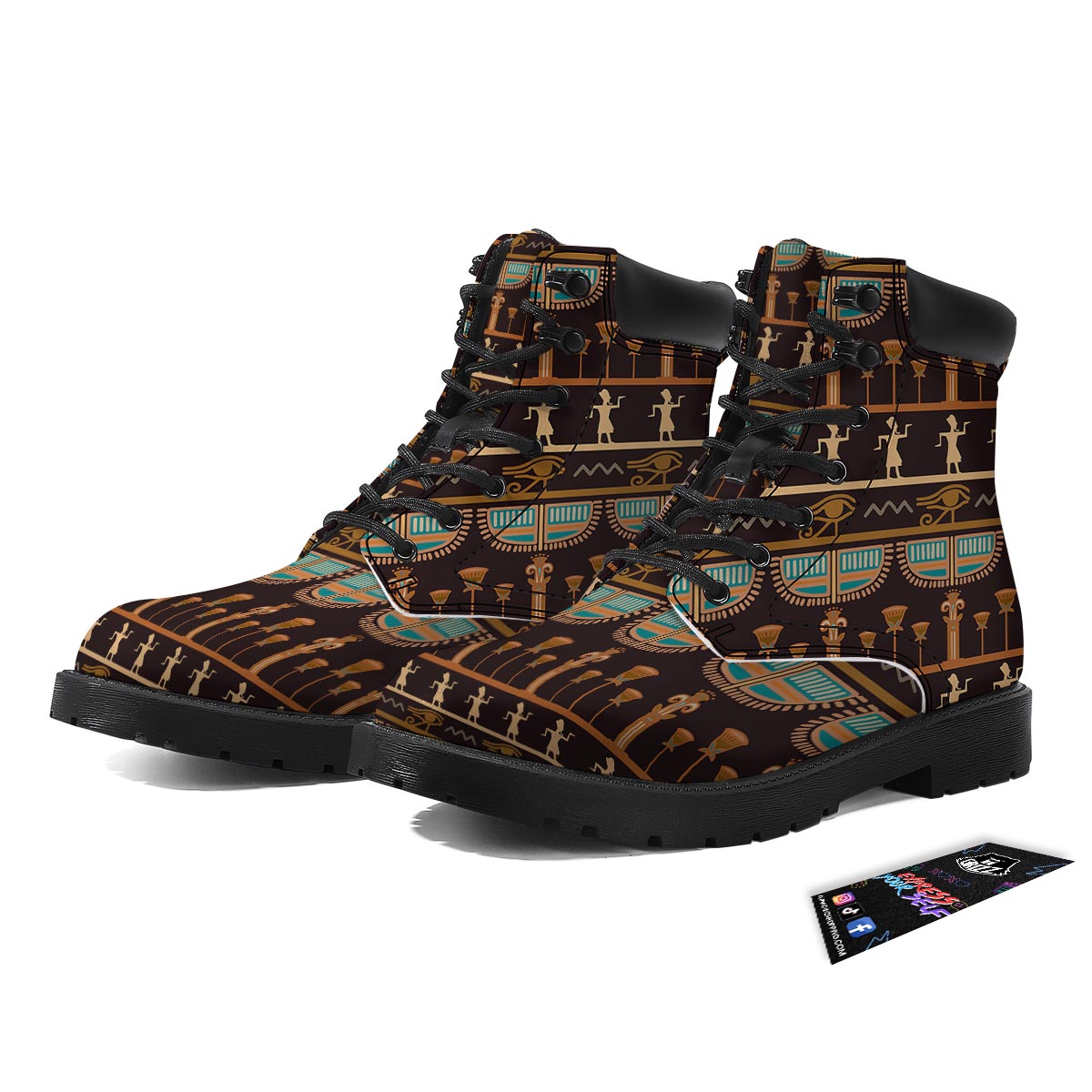 Egypt Tribal Print Pattern Boots-grizzshop