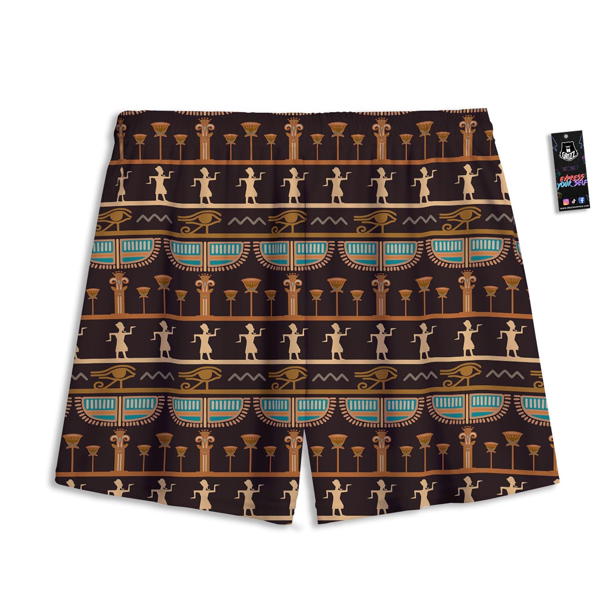 Egypt Tribal Print Pattern Mesh Shorts
