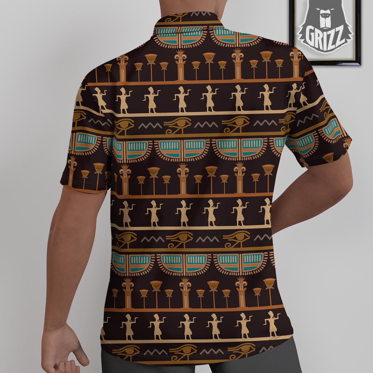 Egypt Tribal Print Pattern Untucked Shirts-grizzshop