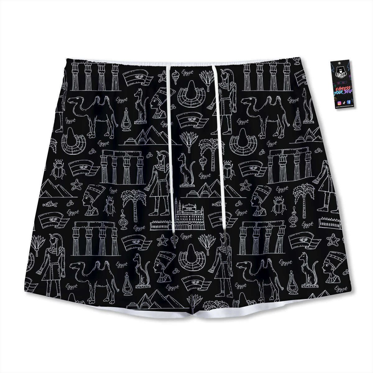 Fossil Fern Print Mesh Shorts