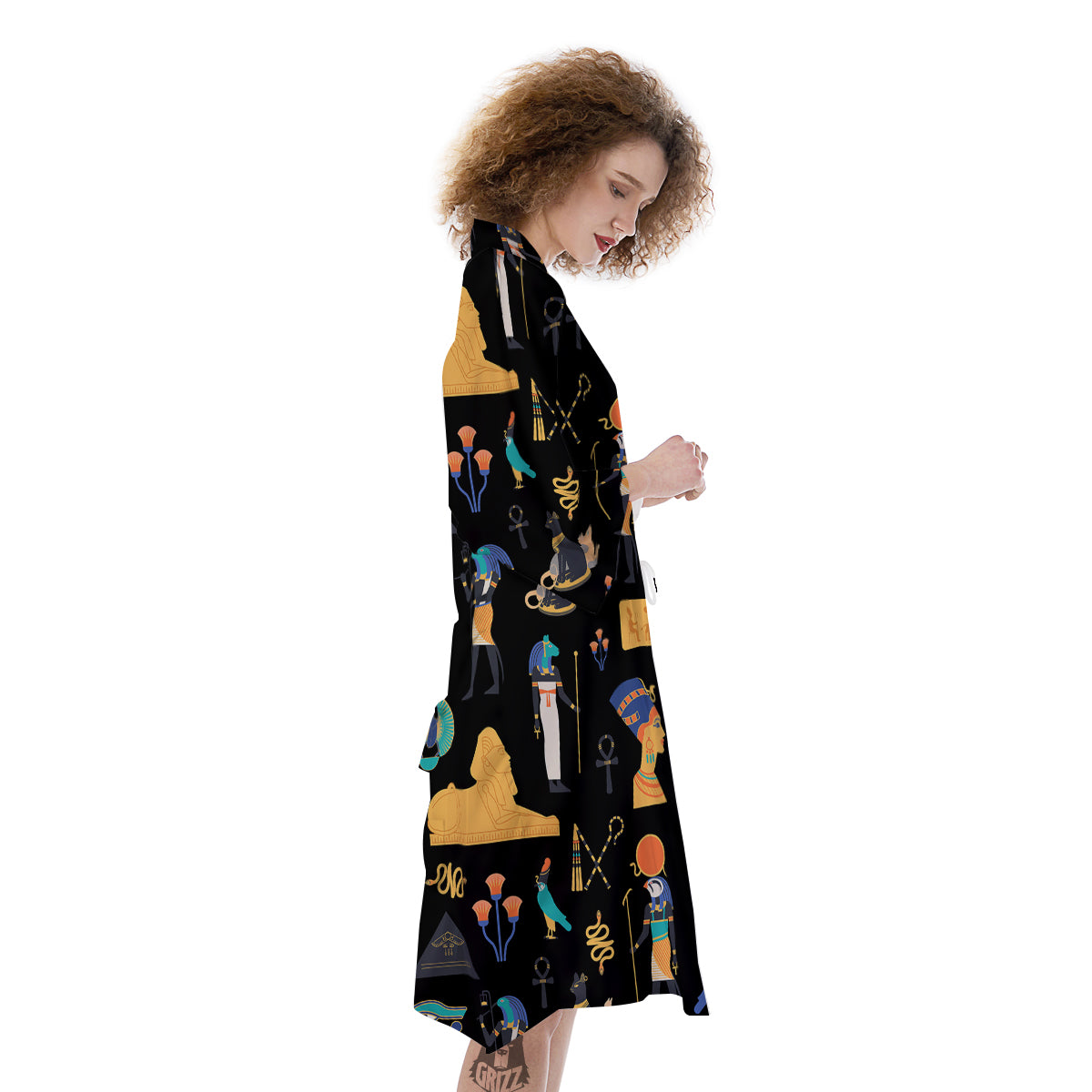 Egyptian Ancient Print Pattern Kimono-grizzshop