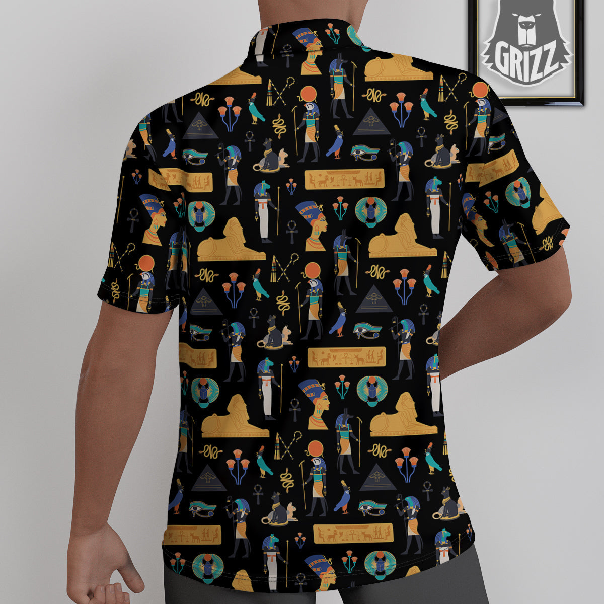 Egyptian Ancient Print Pattern Untucked Shirts-grizzshop