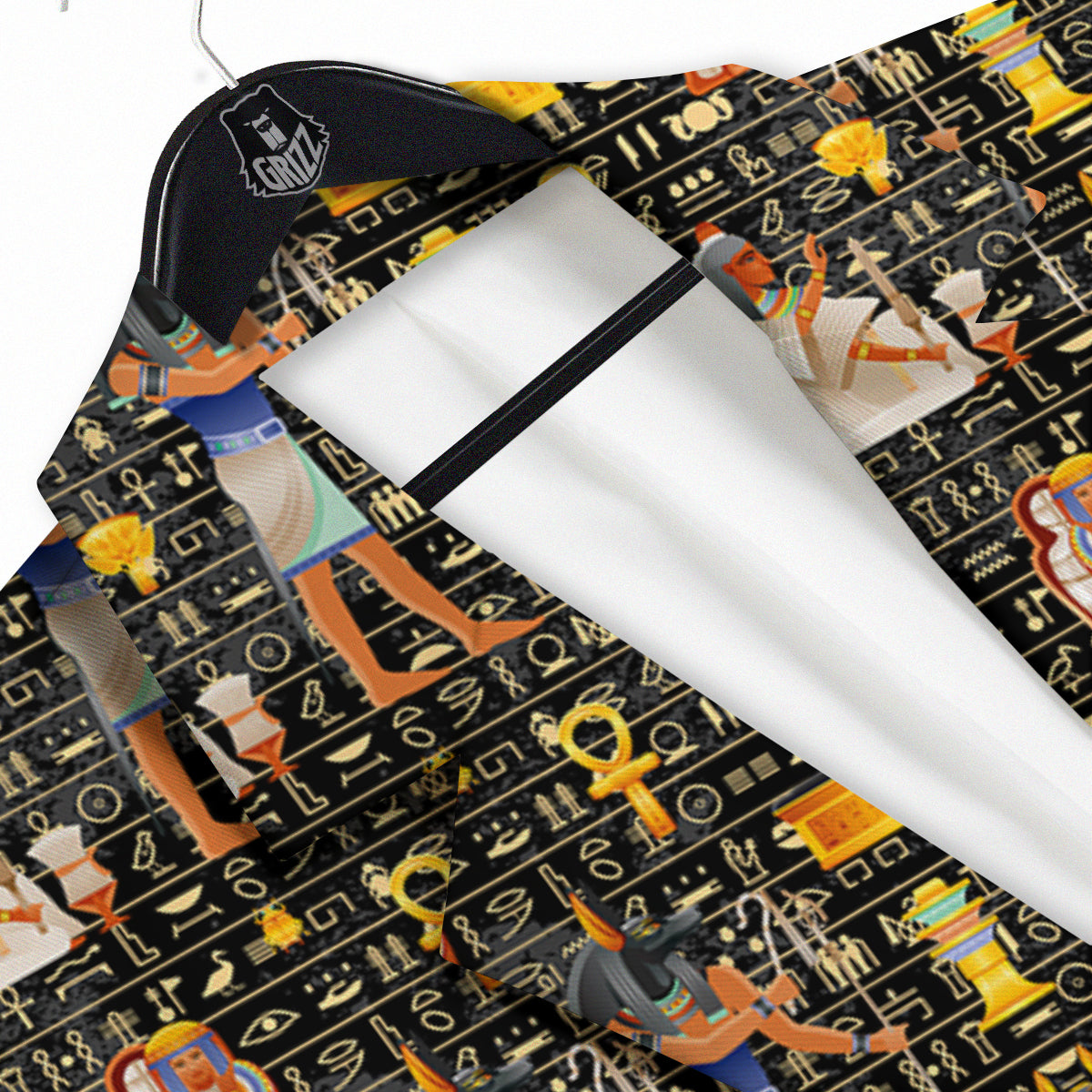 Egyptian Jackal Anubis God Print Pattern Men's Sport Coat-grizzshop
