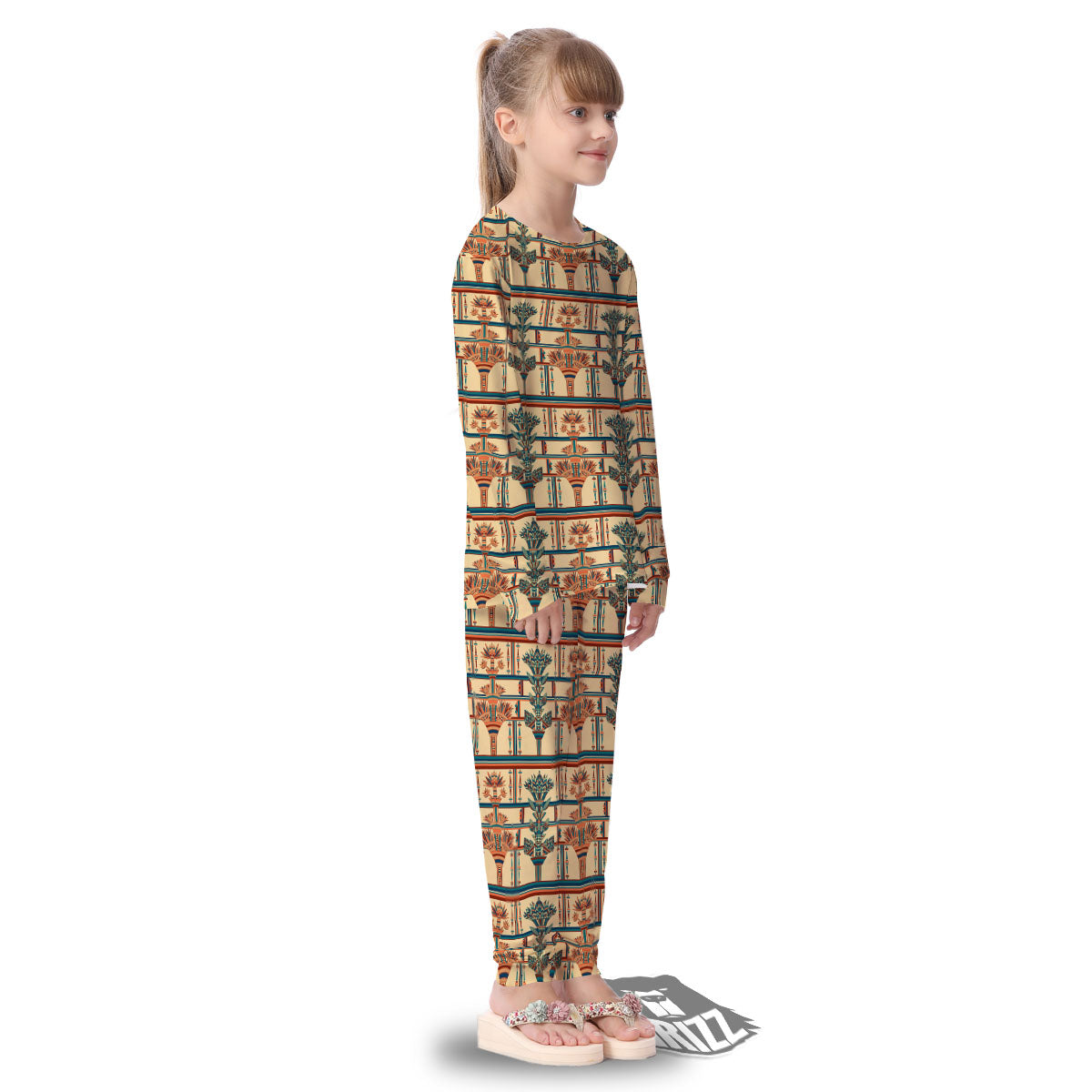 Egyptian Ornament Print Pattern Kid's Pajamas-grizzshop