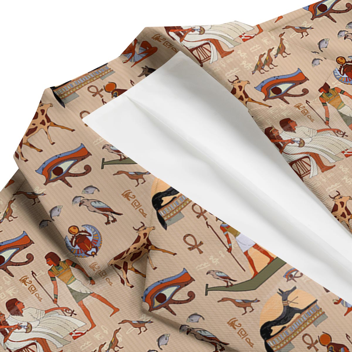 Egyptian Print Paper Pattern Men's Blazer-grizzshop