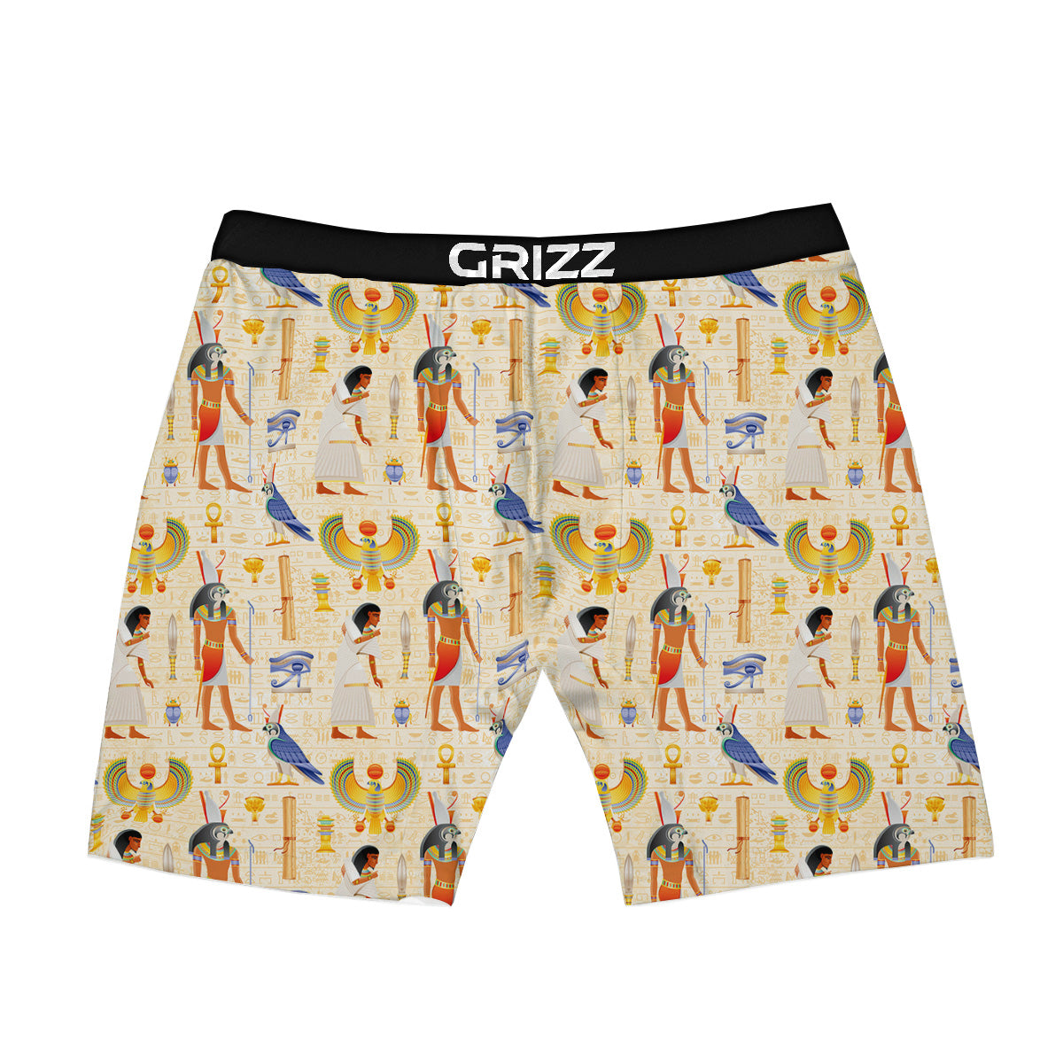 Egyptian Print Pattern Boxer Briefs-grizzshop