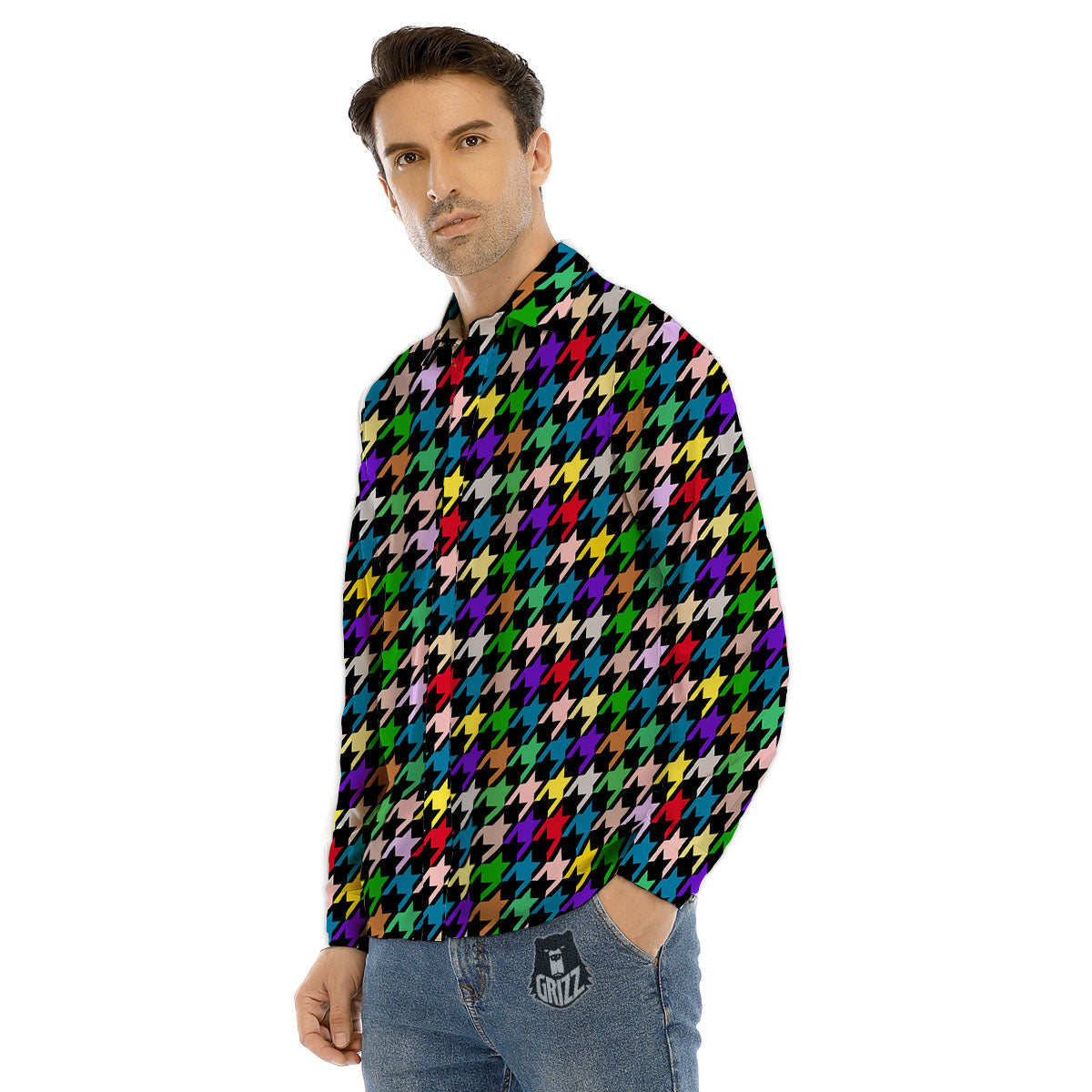Egyptian Print Pattern Men's Dress Shirts-grizzshop