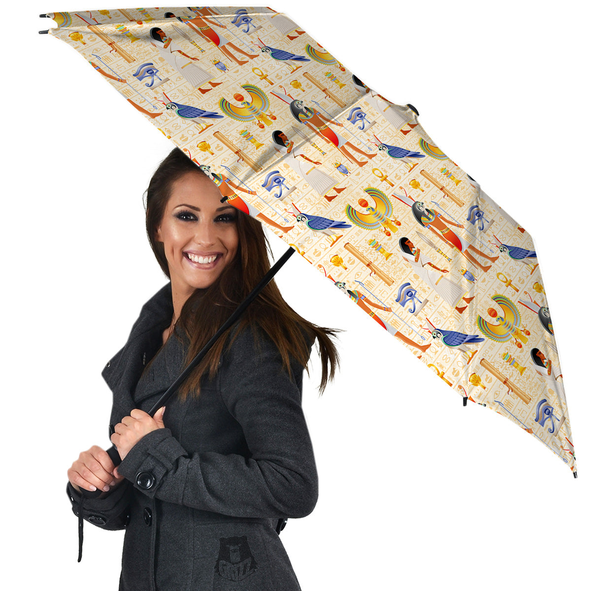 Egyptian Print Pattern Umbrella-grizzshop