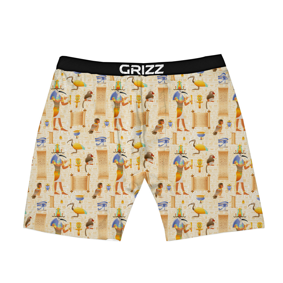 Egyptian Thoth Print Pattern Boxer Briefs-grizzshop
