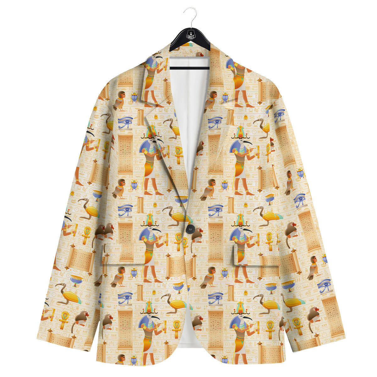 Egyptian Thoth Print Pattern Men's Sport Coat-grizzshop
