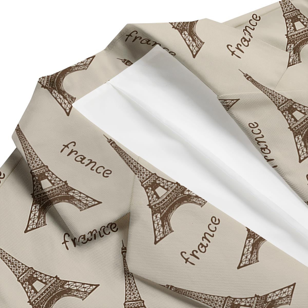 Eiffel Tower Pattern Print Men's Blazer-grizzshop