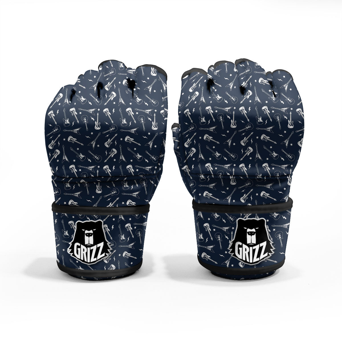 Electric Guitar Print Pattern MMA Gloves-grizzshop