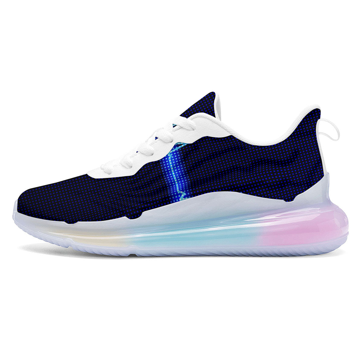 Electrocardiogram Heartbeat Print Running Sneakers-grizzshop