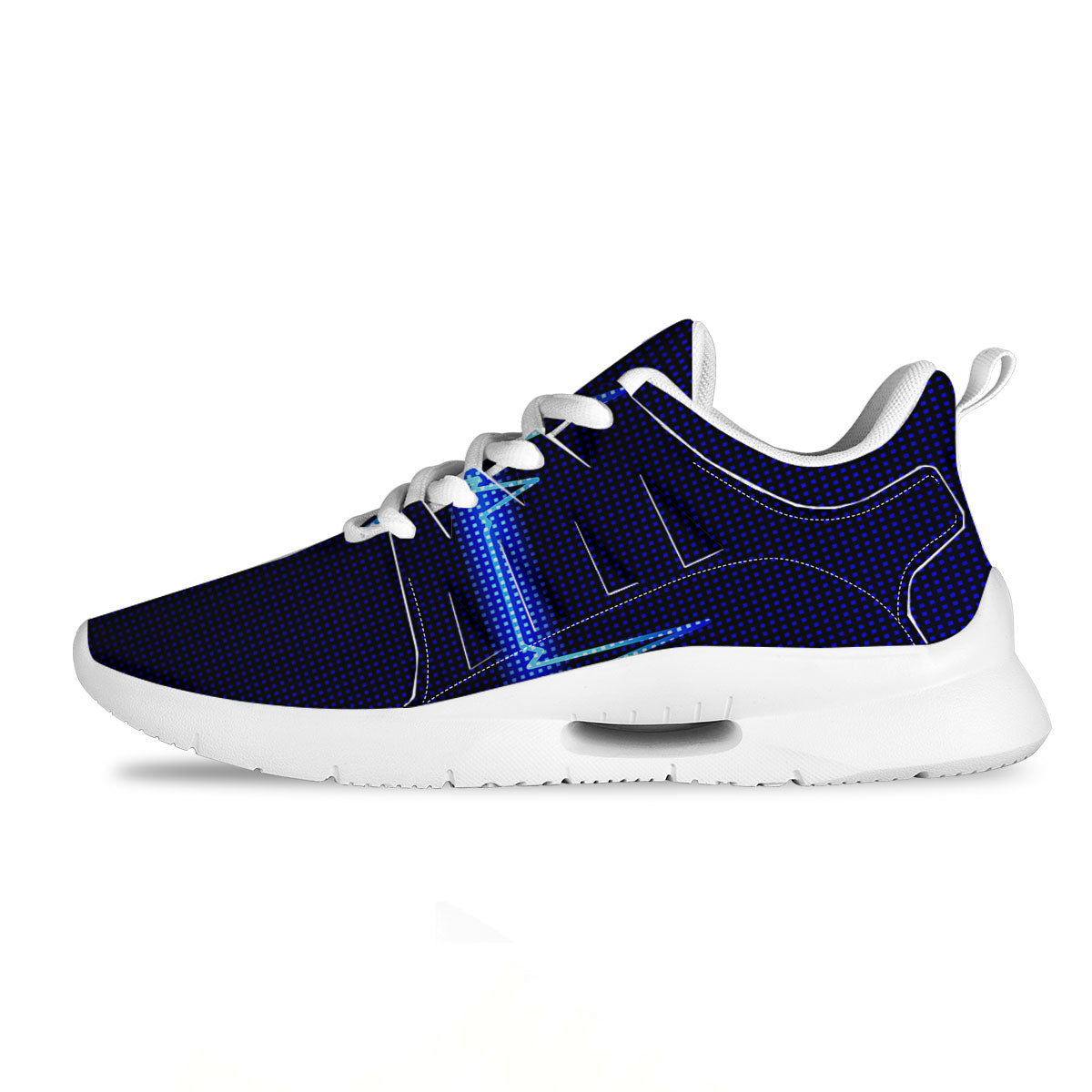 Electrocardiogram Heartbeat Print Tennis Shoes-grizzshop