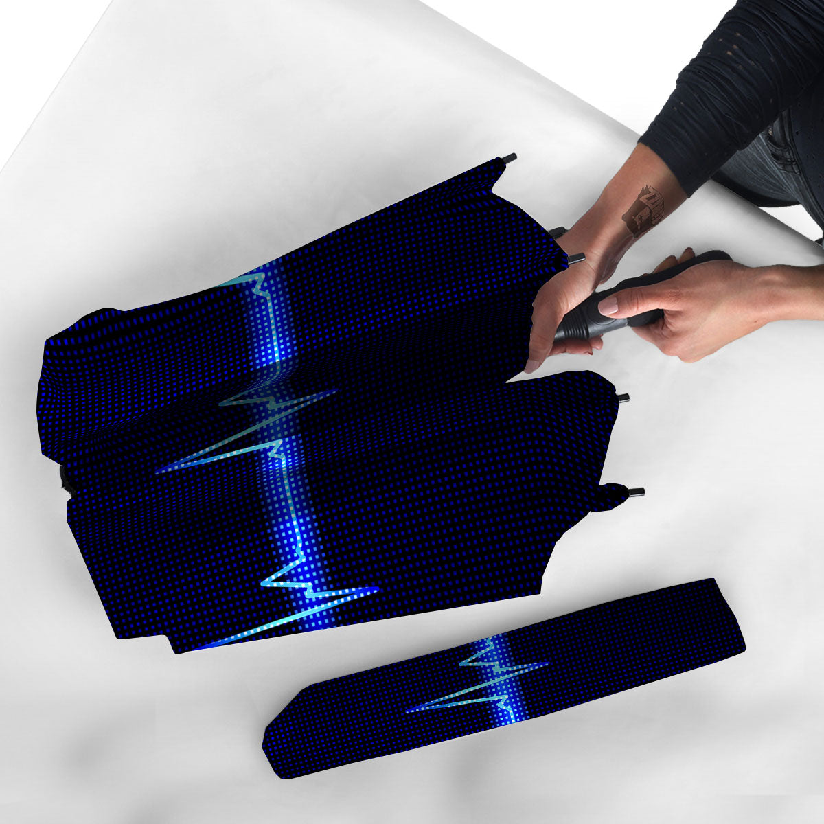 Electrocardiogram Heartbeat Print Umbrella-grizzshop