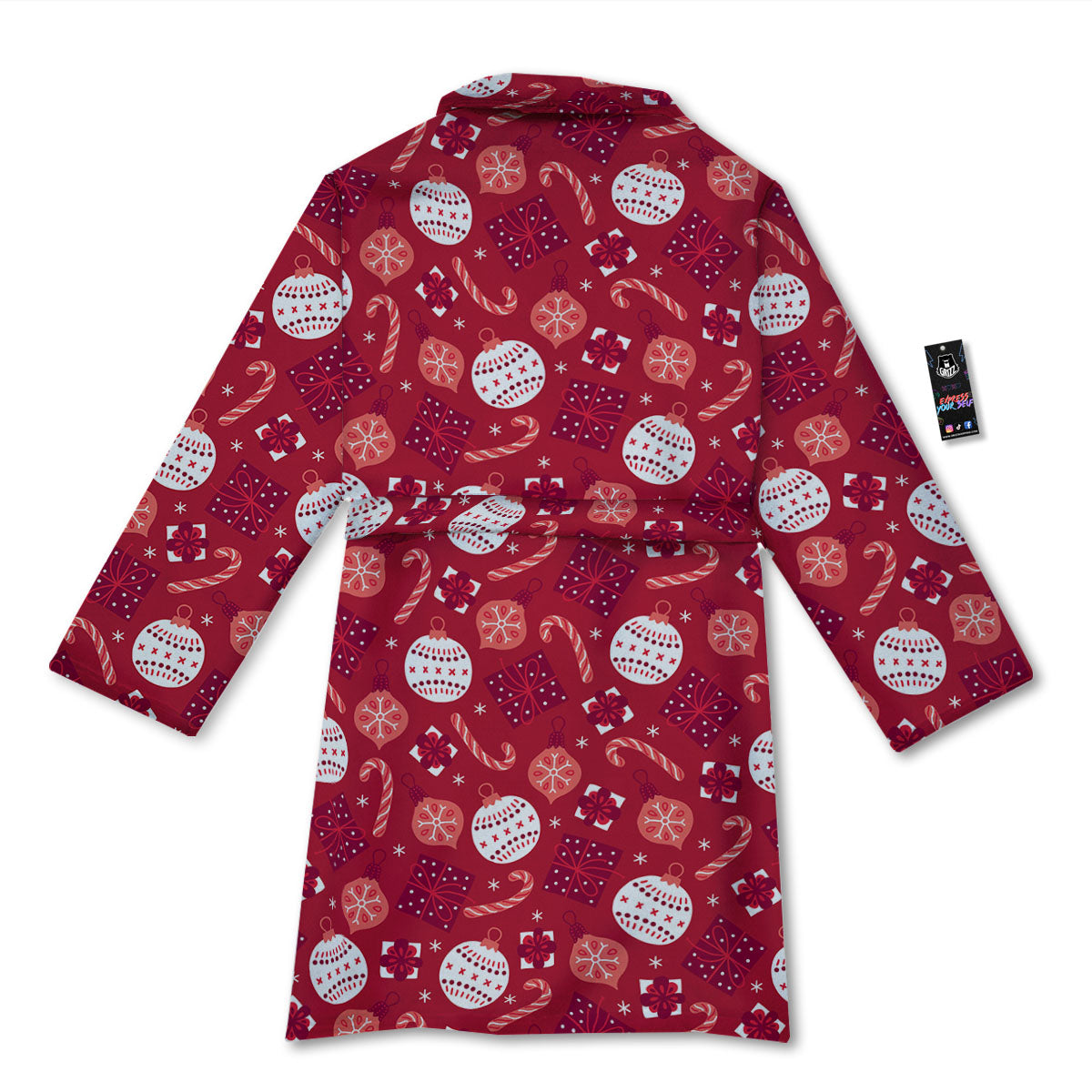 Elements Merry Christmas Print Pattern Bathrobe-grizzshop